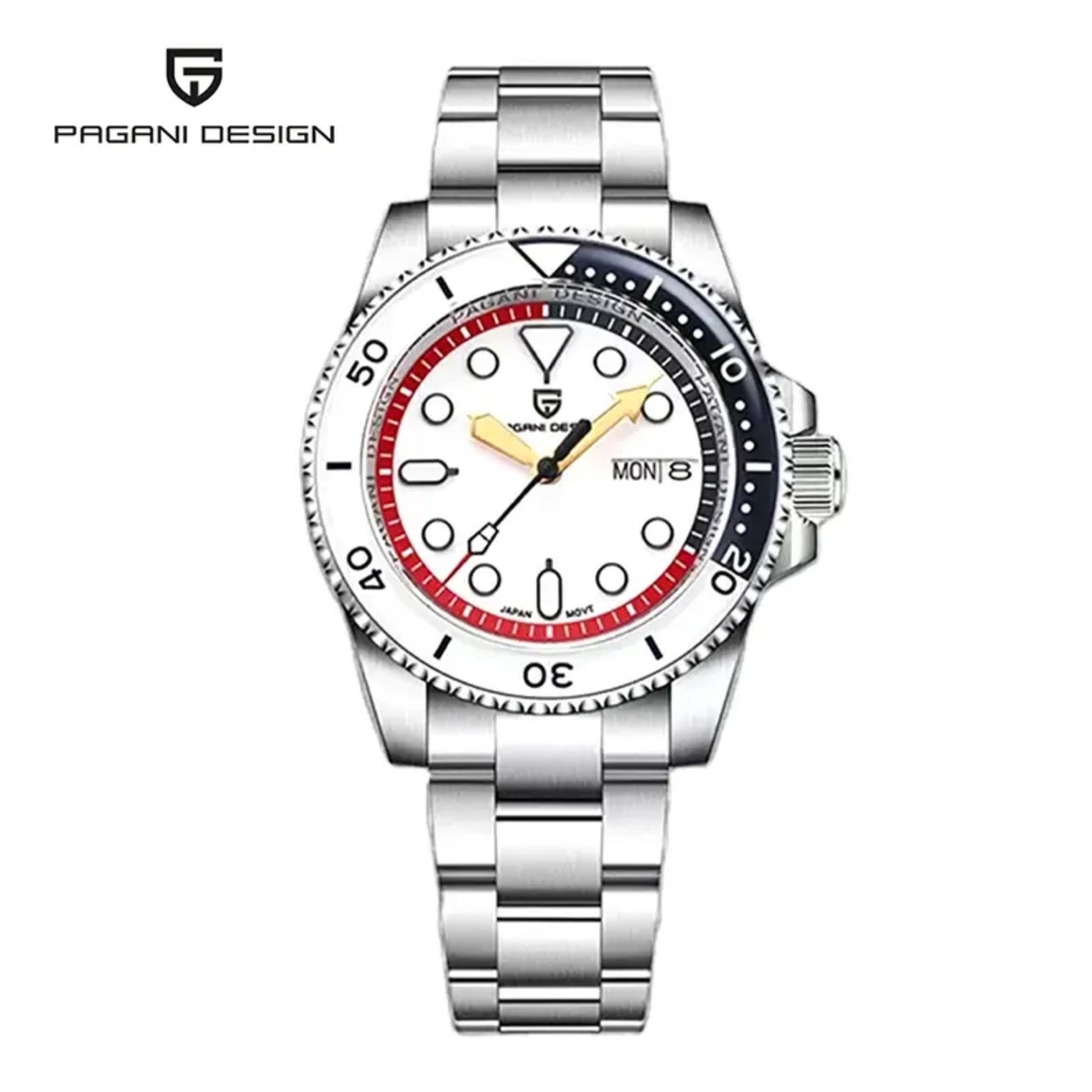 Pagani Design PD-1726 Day-Date White Dial Luminous Watch For Men’s